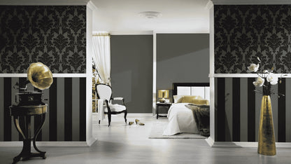 A.S. Création Unitapete Uni einfarbig Grau 335408 Tapete Castello Wandtapete