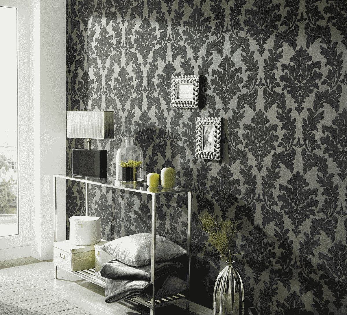 A.S. Création Barocktapete Barock Silber 335805 Tapete Castello Wandtapete