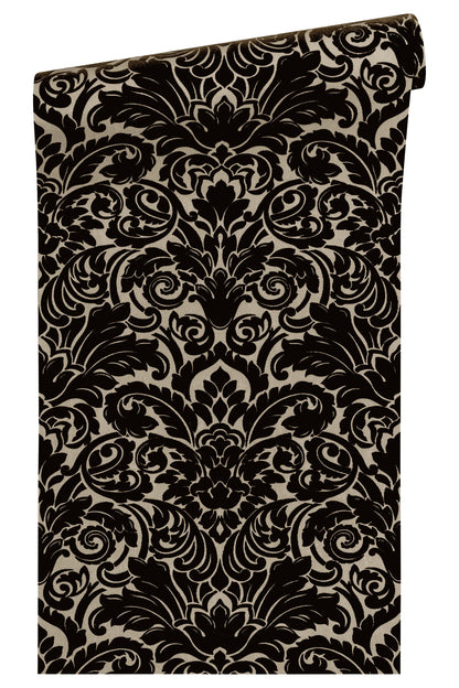 A.S. Création Barocktapete Barock Schwarz 335834 Tapete Castello Wandtapete