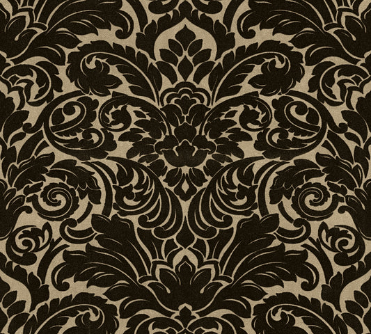 A.S. Création Barocktapete Barock Schwarz 335834 Tapete Castello Wandtapete