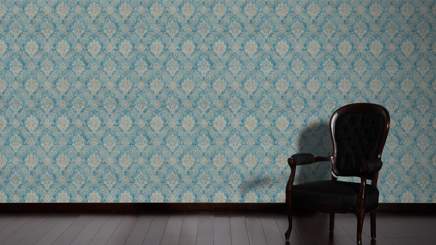 A.S. Création Barocktapete Barock Blau 336075 Wandtapete Vlies Rolle Tapete