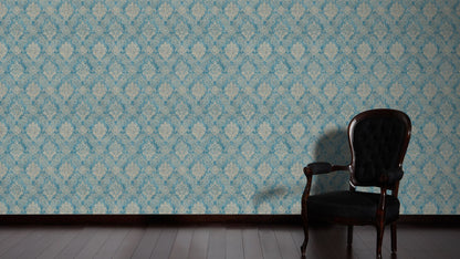 A.S. Création Barocktapete Barock Blau 336075 Wandtapete Vlies Rolle Tapete