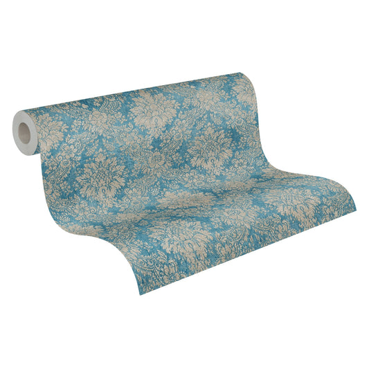 A.S. Création Barocktapete Barock Blau 336075 Wandtapete Vlies Rolle Tapete