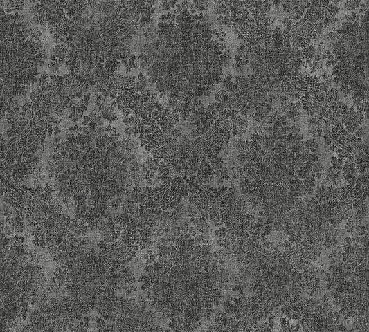 A.S. Création Grau Schwarz Silber 336078 Tapete Wand Designbook Muster Barock