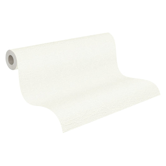 A.S. Création Unitapete Uni weiss 336381 Wandtapete Vlies Vinyl Rolle Tapete