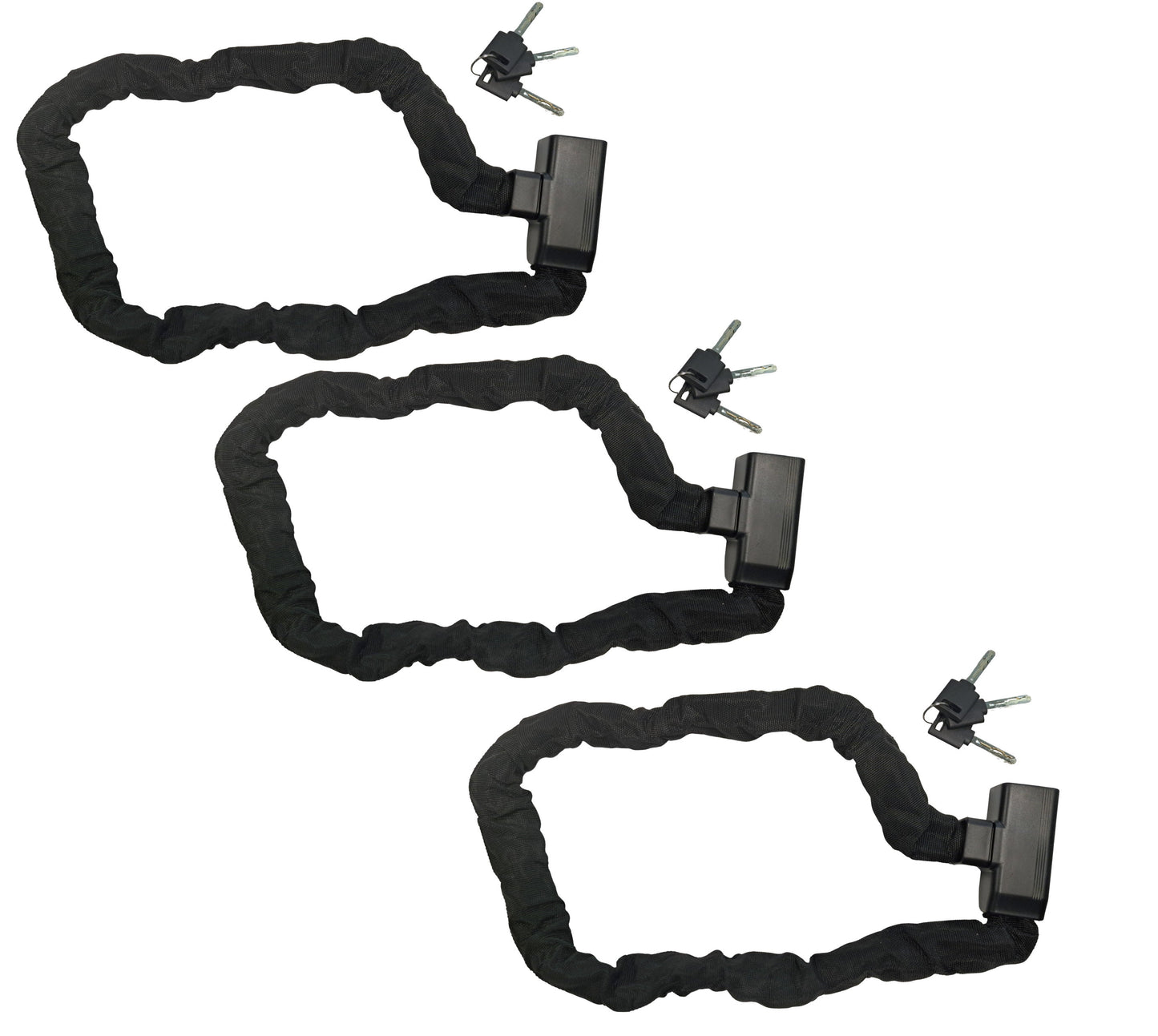 8mm Fahrradschloss 120cm Kettenschloss 3 Schlüssel Panzerschloss Motorradschloss