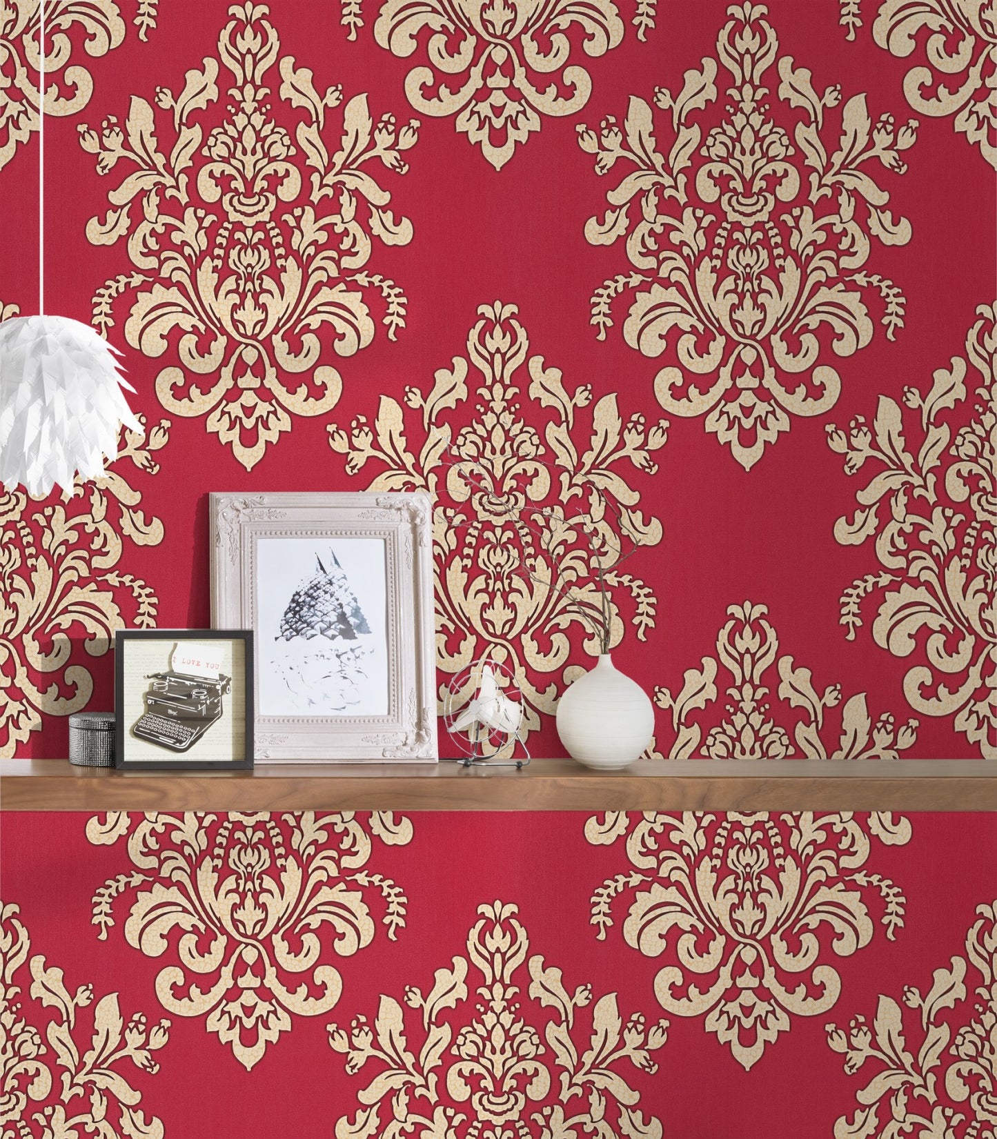 Barocktapete Rot Vliestapete 341435 Wandtapete A.S. Création Tapete