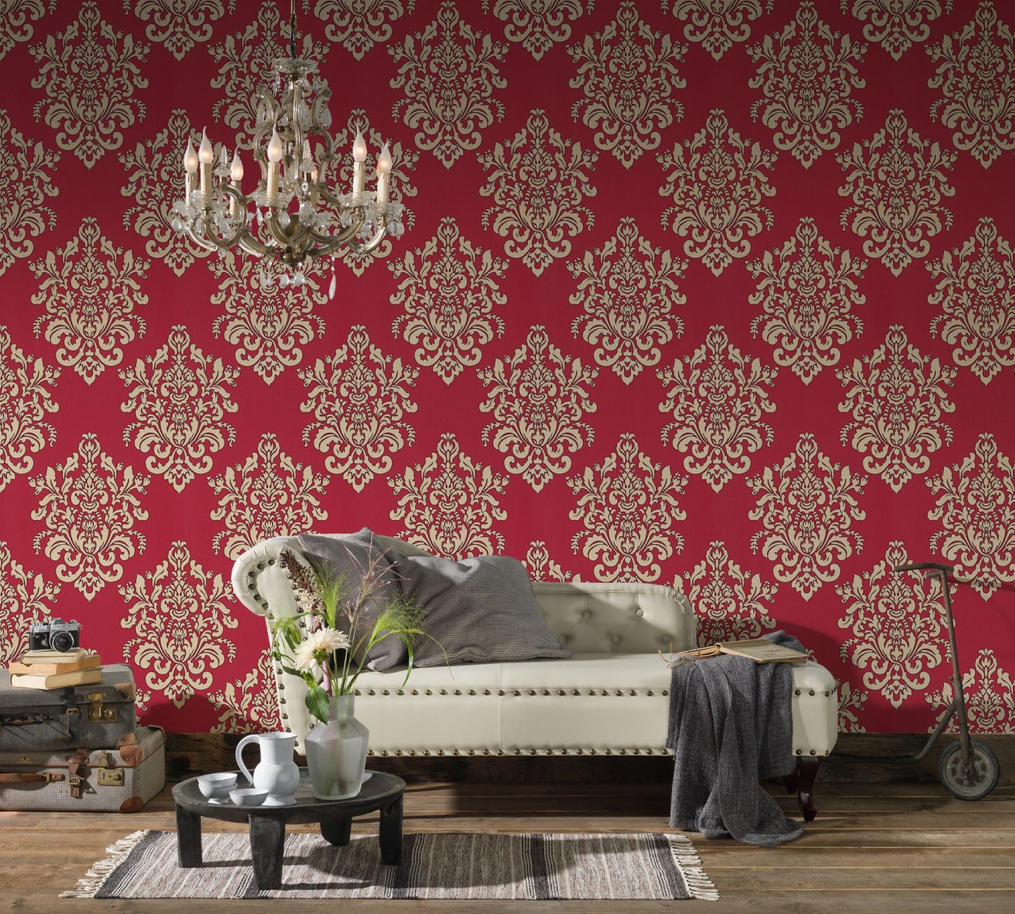 Barocktapete Rot Vliestapete 341435 Wandtapete A.S. Création Tapete