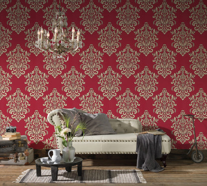 Barocktapete Rot Vliestapete 341435 Wandtapete A.S. Création Tapete