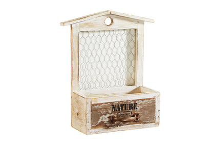Mini Deko Holz Pflanzschale Blumentopf Pflanzkasten Blumenkasten Balkon Blumen