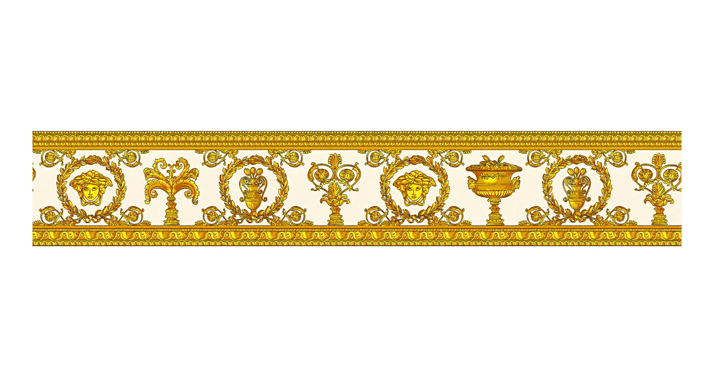 Versace Home Barock Bordüre Gold 343052 Borte Luxus Vlies Designer Tapete Design