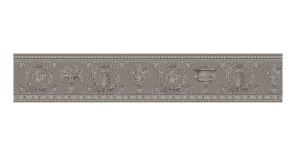Versace Home Barock Bordüre Silber Grau 343053 Borte Luxus Vlies Designer Tapete