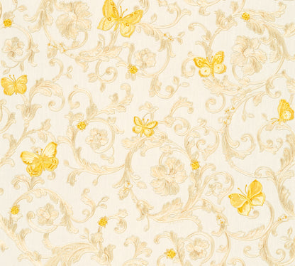 Versace Home Barocktapete Silber 343251 Luxus Vlies Designertapete Tapete Design