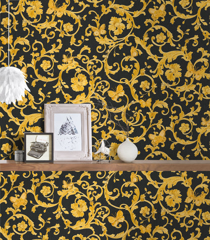 Versace Home Barocktapete Gold 343252 Luxus Vlies Designertapete Tapete Design