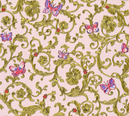 Versace Home Barocktapete Rosa 343254 Luxus Vlies Designertapete Tapete Design
