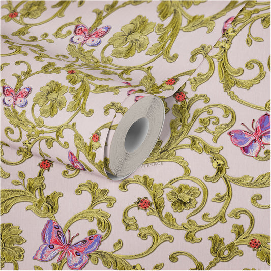 Versace Home Barocktapete Rosa 343254 Luxus Vlies Designertapete Tapete Design