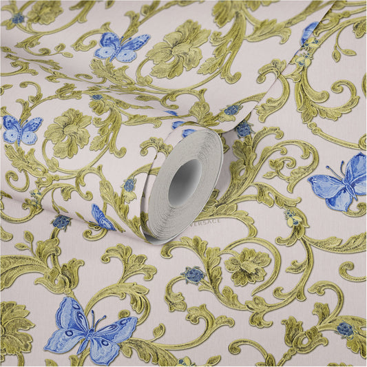 Versace Home Barocktapete Blau 343256 Luxus Vlies Designertapete Tapete Design