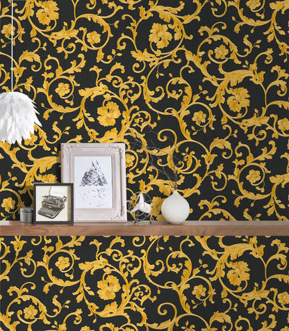 Versace Home Barocktapete Gold 343262 Luxus Vlies Designertapete Tapete Design