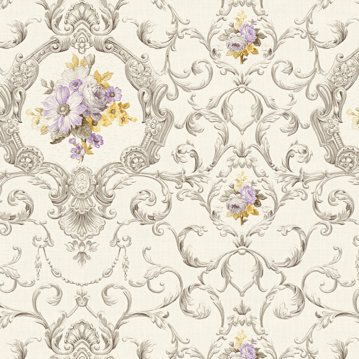 A.S. Création Barocktapete Barock Silber 343913 Tapete Château 5 Wandtapete