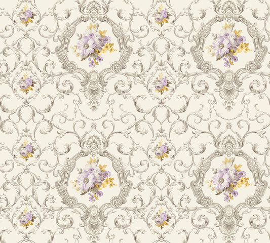 A.S. Création Barocktapete Barock Silber 343913 Tapete Château 5 Wandtapete