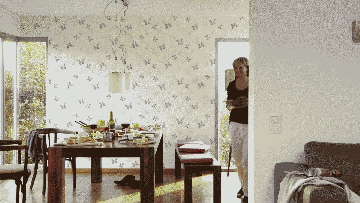 A.S. Création Unitapete Uni Weiß 344572 Tapete Happy Spring Wandtapete Design