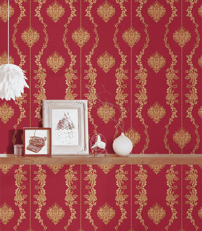 A.S. Création Barocktapete Barock Rot 344932 Tapete Château 5 Wandtapete Design