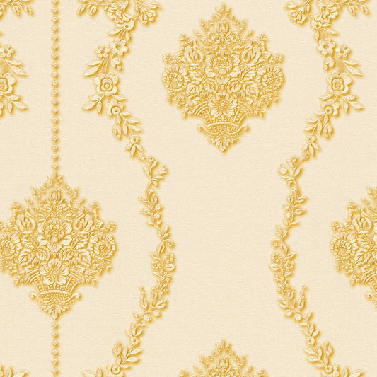 A.S. Création Barocktapete Barock Gelb 344934 Tapete Château 5 Wandtapete Design