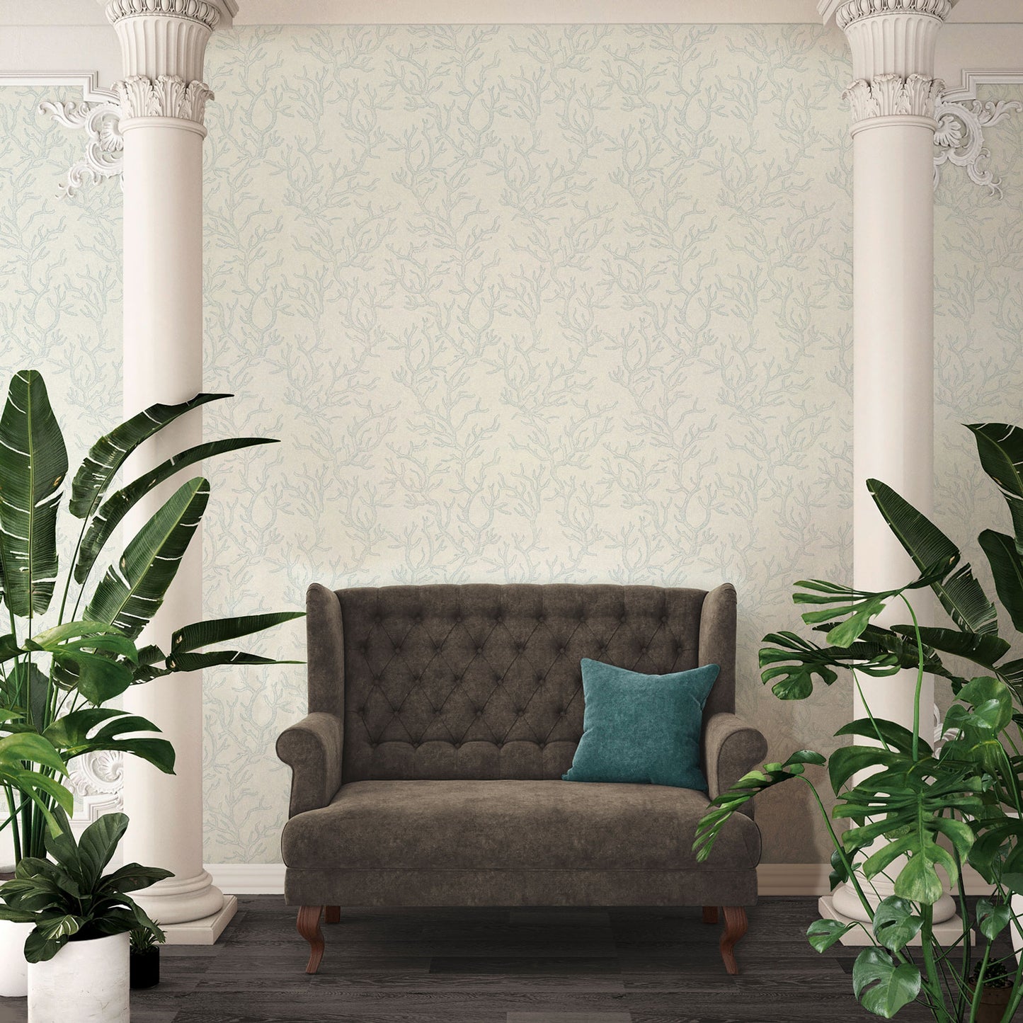 Versace Home Designtapete Blau 344972 Luxus Vlies Designertapete Tapete Design