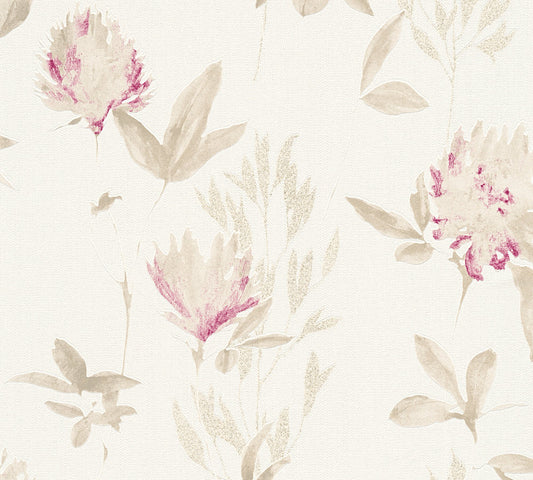 A.S. Création Blumentapete Beige Vliestapete 344983 Wandtapete