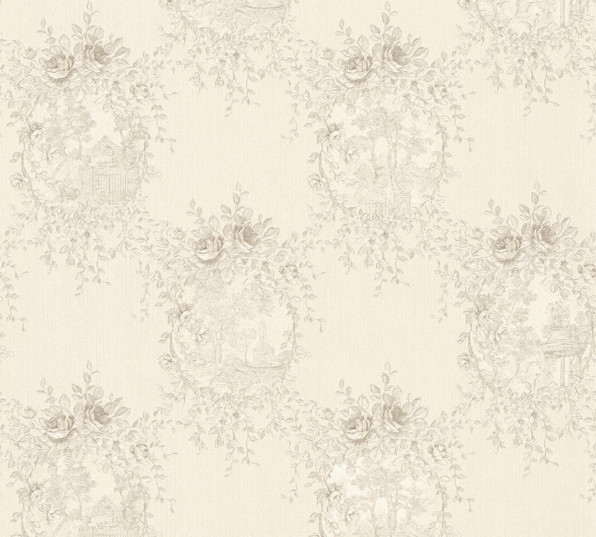A.S. Création Blumentapete Blumen floral Tapete Grau 344995 Château 5 Wand