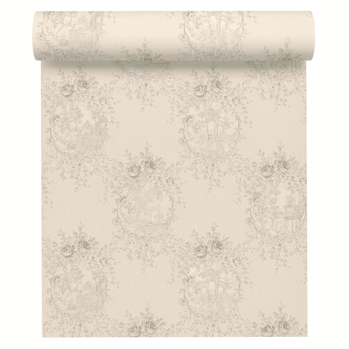 A.S. Création Blumentapete Blumen floral Tapete Grau 344995 Château 5 Wand