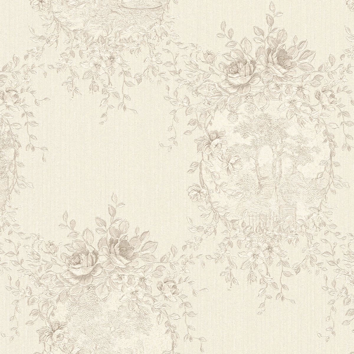 A.S. Création Blumentapete Blumen floral Tapete Grau 344995 Château 5 Wand