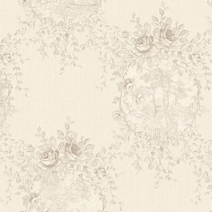 A.S. Création Blumentapete Blumen floral Tapete Grau 344995 Château 5 Wand