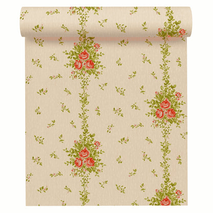 A.S. Création Blumentapete Blumen floral Rot 345001 Tapete Château 5 Wandtapete