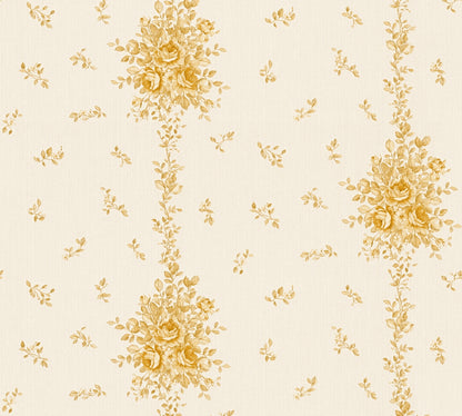 A.S. Création Blumentapete Blumen floral Tapete Gold 345003 Château 5 Wand