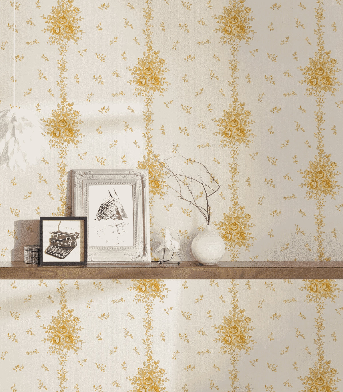 A.S. Création Blumentapete Blumen floral Tapete Gold 345003 Château 5 Wand
