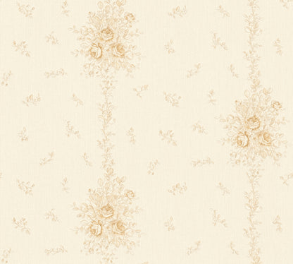 A.S. Création Blumentapete Blumen floral Tapete Gold 345004 Château 5 Wand