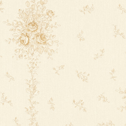 A.S. Création Blumentapete Blumen floral Tapete Gold 345004 Château 5 Wand