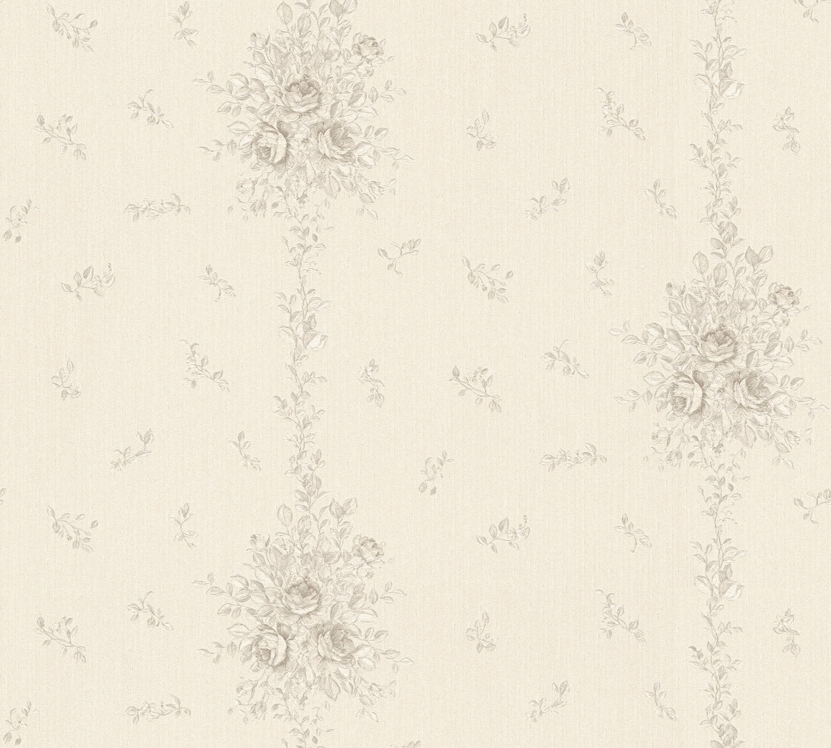 A.S. Création Blumentapete Blumen floral Tapete Grau 345005 Château 5 Wand