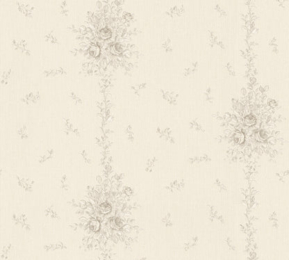 A.S. Création Blumentapete Blumen floral Tapete Grau 345005 Château 5 Wand