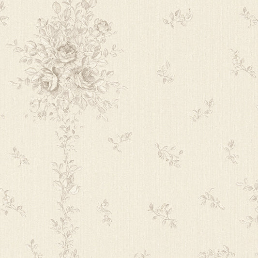 A.S. Création Blumentapete Blumen floral Tapete Grau 345005 Château 5 Wand