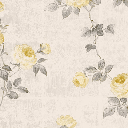 A.S. Création Blumentapete Blumen floral Tapete Gelb 345013 Château 5 Wand