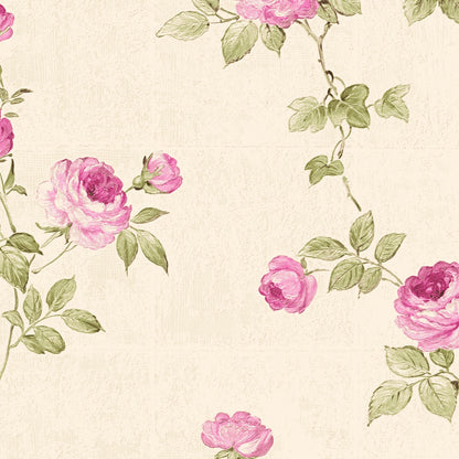 A.S. Création Blumentapete Blumen floral Tapete Rosa 345014 Château 5 Wand