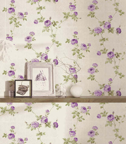 A.S. Création Blumentapete Violett 345015 Tapete Château 5 Wandtapete Design