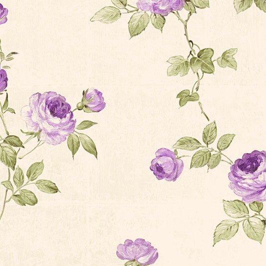 A.S. Création Blumentapete Violett 345015 Tapete Château 5 Wandtapete Design