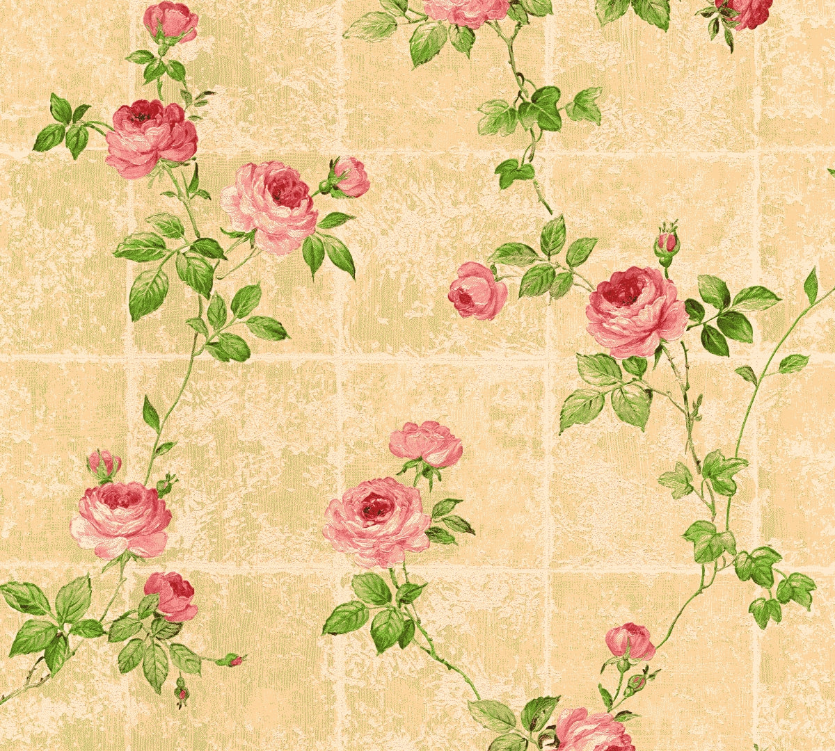 A.S. Création Blumentapete Blumen floral Tapete Rosa 345016 Château 5 Wand