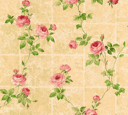 A.S. Création Blumentapete Blumen floral Tapete Rosa 345016 Château 5 Wand