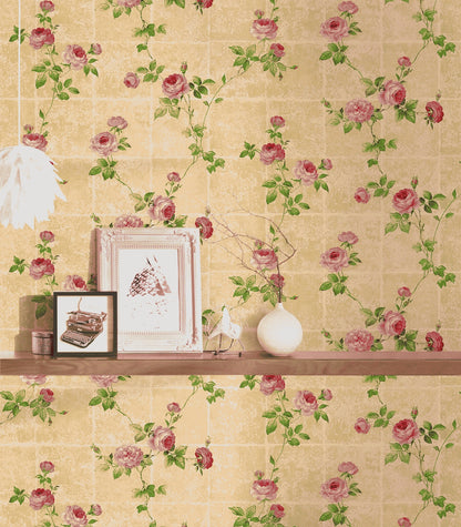 A.S. Création Blumentapete Blumen floral Tapete Rosa 345016 Château 5 Wand