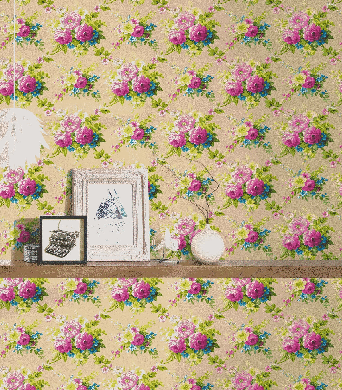 A.S. Création Blumentapete Blumen floral Tapete Bunt 345081 Château 5 Wand