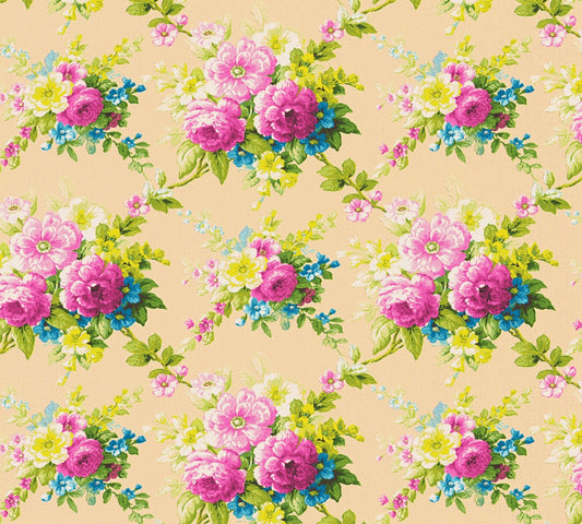 A.S. Création Blumentapete Blumen floral Tapete Bunt 345081 Château 5 Wand